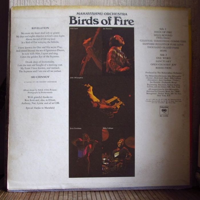 Платівка Махавішну Оркестра | Mahavishnu Orchestra – Birds Of Fire
