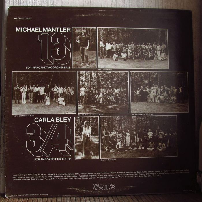 Платівка Майкл Мантлер | Michael Mantler / Carla Bley – 13 & 3/4