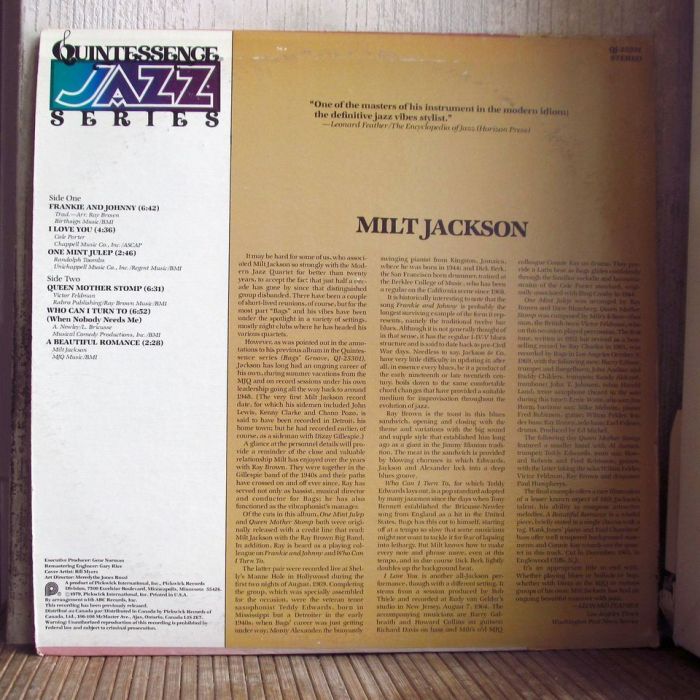 Платівка Мілт Джексон | Milt Jackson – Milt Jackson