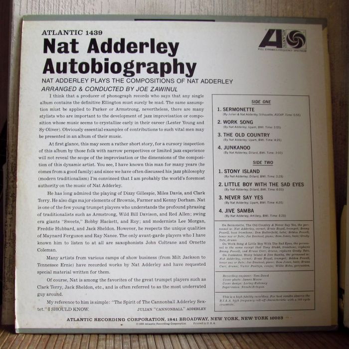 Платівка Нат Аддерлі | Nat Adderley – Autobiography