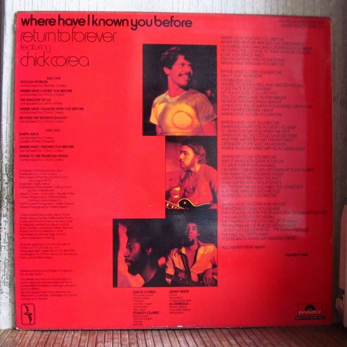 Платівка Ретурн Ту Форева  | Return To Forever - Where Have I Known You Before