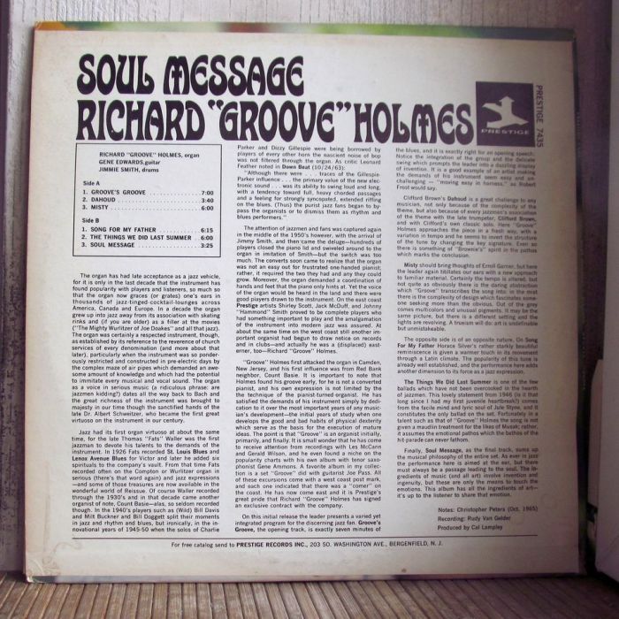 Платівка Річард "Грув" Холмс | Richard "Groove" Holmes – Soul Message