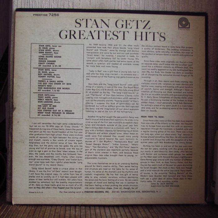 Платівка Стен Гетц | Stan Getz – Greatest Hits