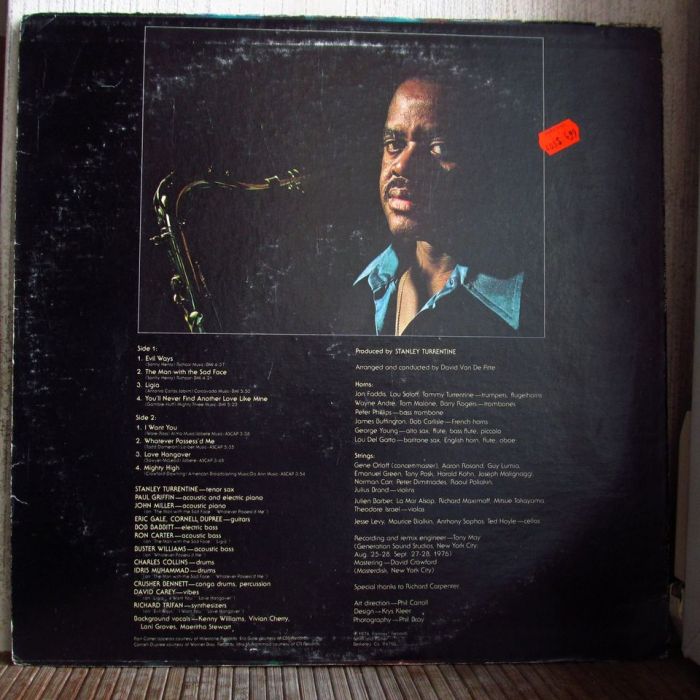 Платівка Стенлі Террентайн |Stanley Turrentine - The Man With The Sad Face