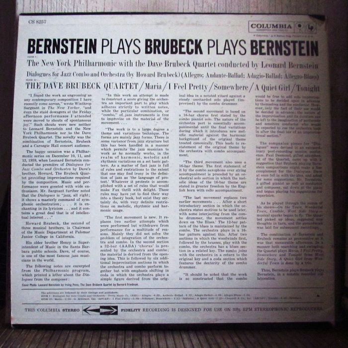 Платівка Зе Дейв Брубек Квартет- | The Dave Brubeck Quartet – Bernstein Plays Brubeck Plays Bernstein