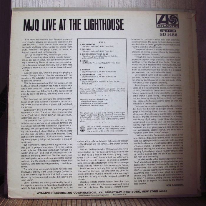 Платівка Модерн Джаз Квартет | The Modern Jazz Quartet – Live At The Lighthouse