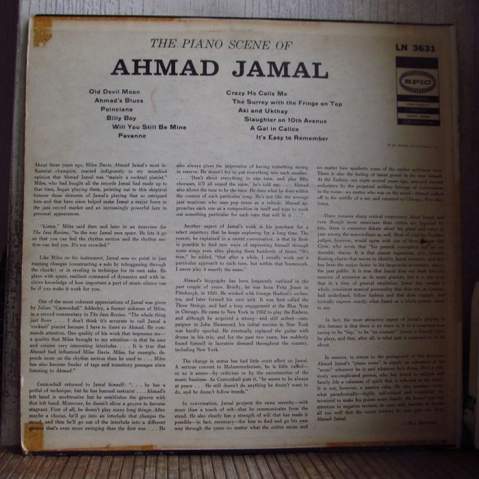 Платівка Ахмад Джамал | Ahmad Jamal – The Piano Scene Of Ahmad Jamal