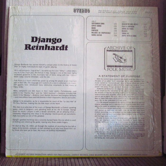 Платівка Джанго Рейнхардт | Django Reinhardt – Django Reinhardt