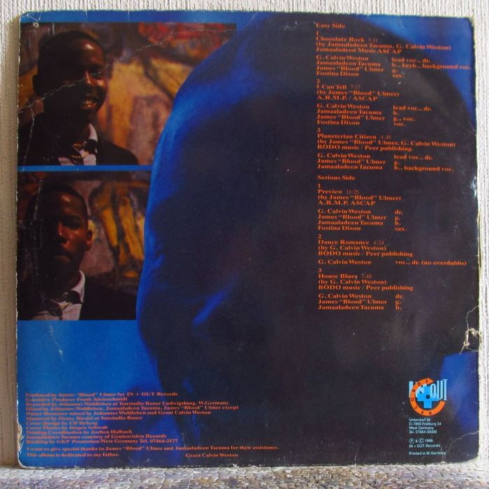 Платівка Грант Келвін Вестон | Grant Calvin Weston With James Blood Ulmer And Jamaaladeen Tacuma – Dance Romance