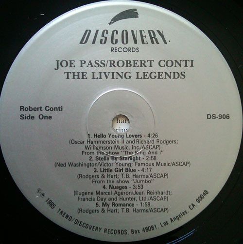 Платівка Джо Пасс| Joe Pass / Robert Conti - The Living Legends