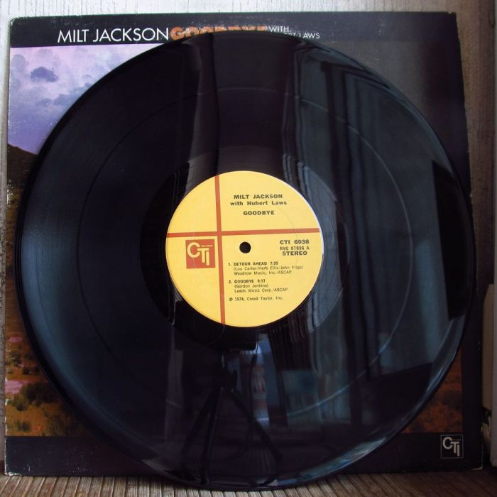 Платівка Мілт Джексон З Milt Jackson With Hubert Laws – Goodbye