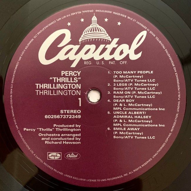 Percy "Thrills" Thrillington – Thrillington 