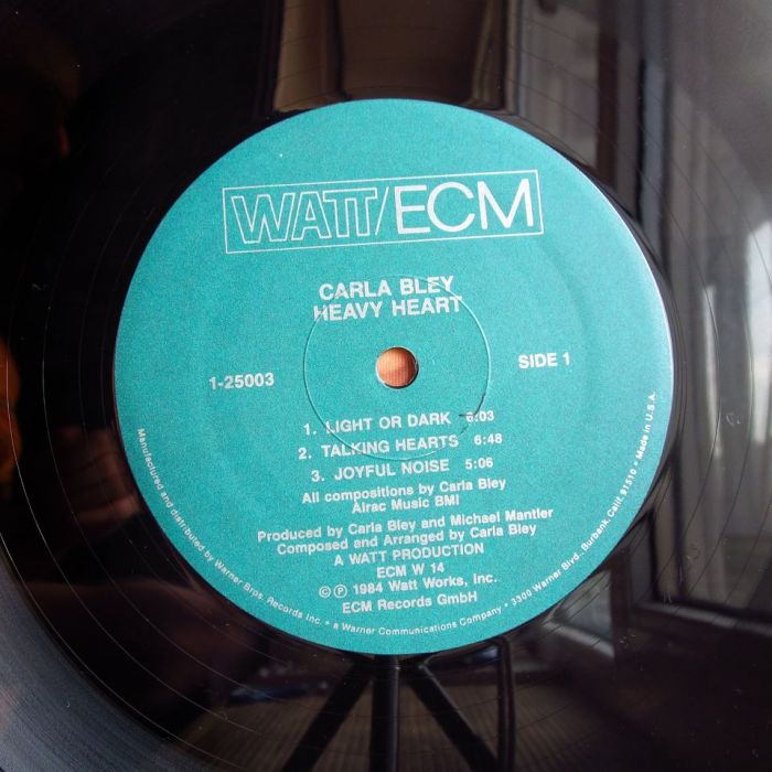 Платівка Карла Блей|Carla Bley – Heavy Heart