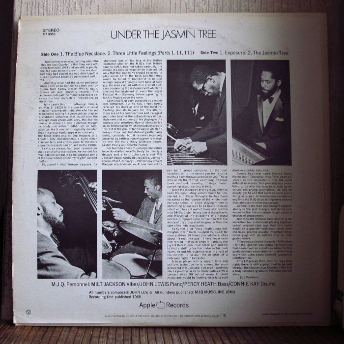 Платівка  Модерн Джаз Квартет - Під Жасминовим Деревом|The Modern Jazz Quartet – Under The Jasmin Tree