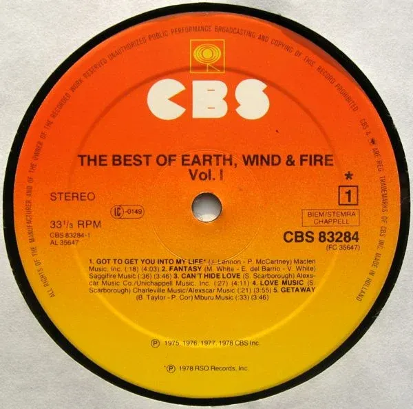 Платівка Earth, Wind & Fire – The Best Of Earth Wind & Fire Vol. I | Земля, вітер і вогонь