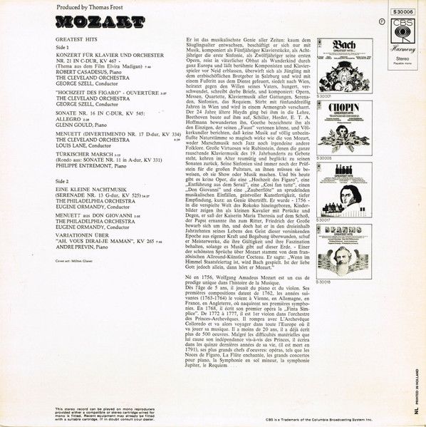 Платівка Mozart – Greatest Hits | Моцарт