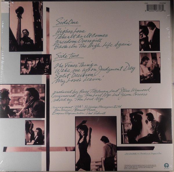 Платівка Steve Winwood - Back In The High Life|Стів Вінвуд-Назад у світське життя