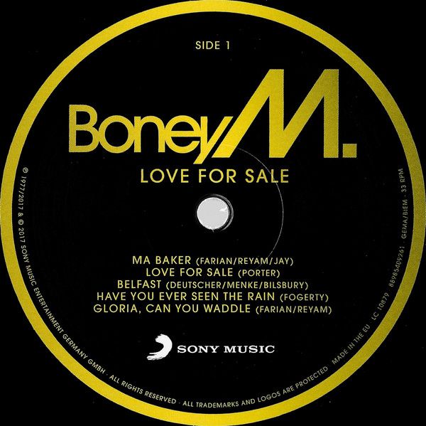 Платівка Boney M - Love For Sale|Боні М.-Любов на продаж