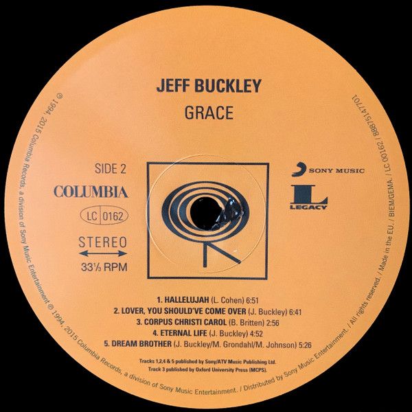 Платівка Jeff Buckley – Grace|Джефф Баклі-Благодать