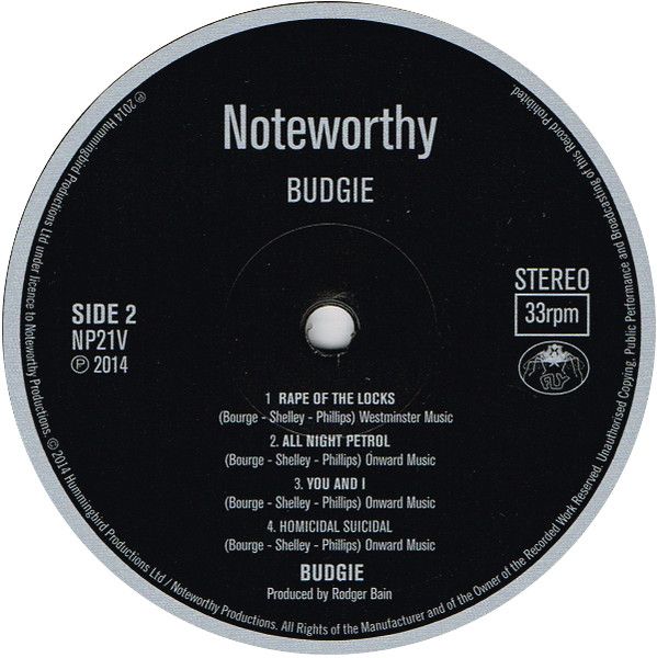 Платівка Budgie – Budgie
