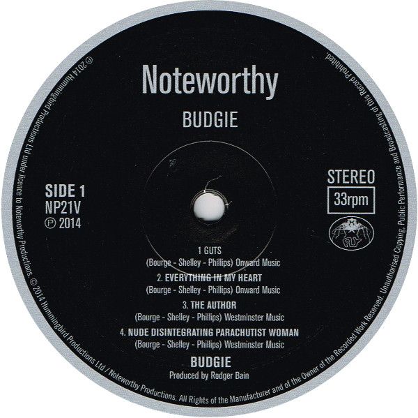 Платівка Budgie – Budgie