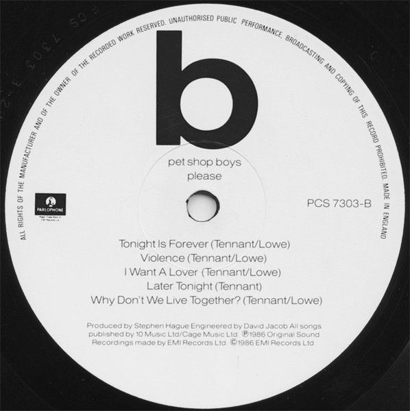 Платівка Pet Shop Boys – Please