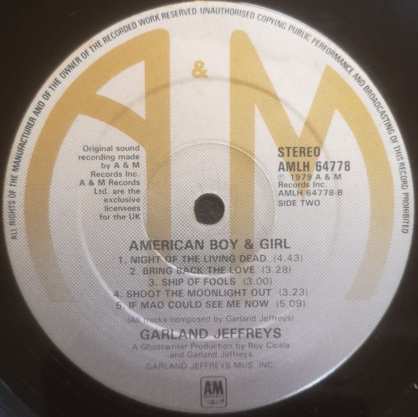 Платівка Garland Jeffreys-American Boy & Girl|Гарленд Джеффріс-Амереканські хлопчик та дівчинка