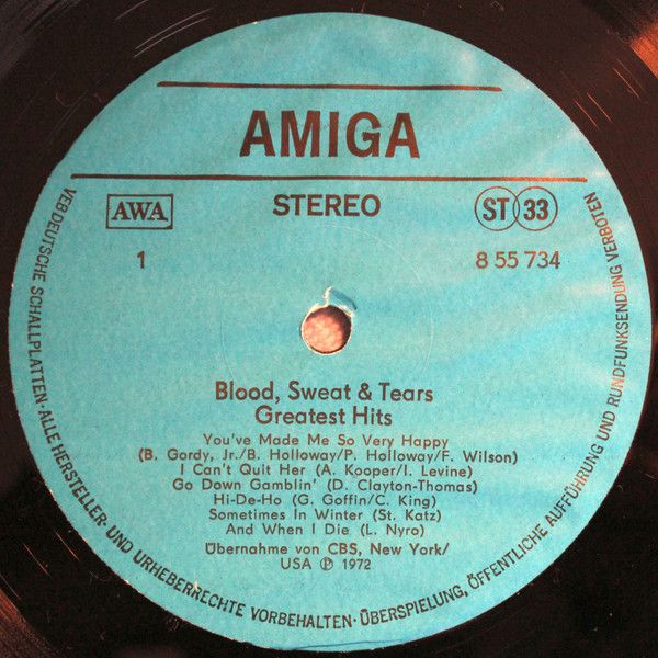 Платівка Blood, Sweat & Tears – Blood, Sweat & Tears Greatest Hits