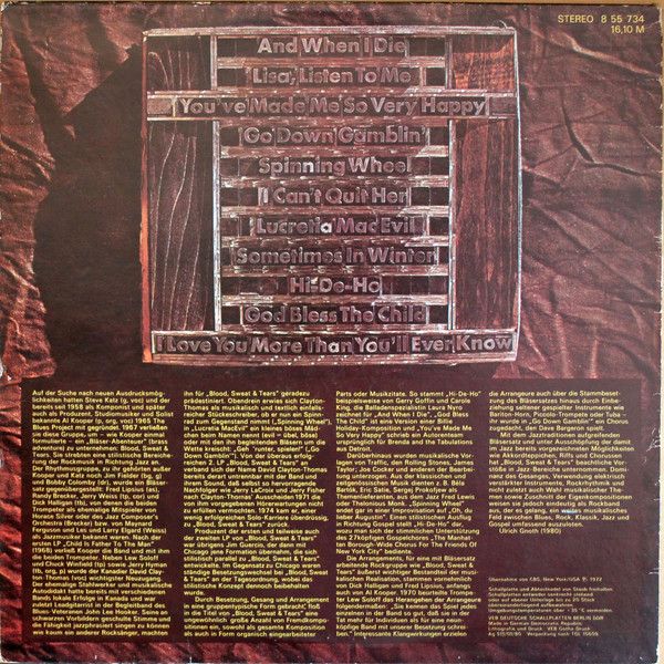 Платівка Blood, Sweat & Tears – Blood, Sweat & Tears Greatest Hits