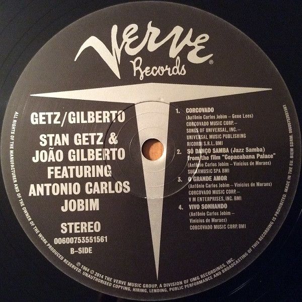 Платівка Stan Getz/Joao Gilberto - Getz/Gilberto|Стен Гетц і Жоао Гілберту