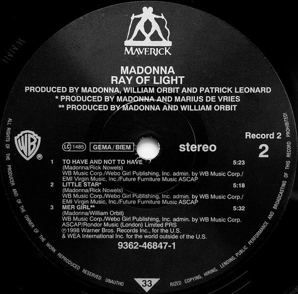 Платівка Madonna – Ray Of Light|Мадонна(2xLP)