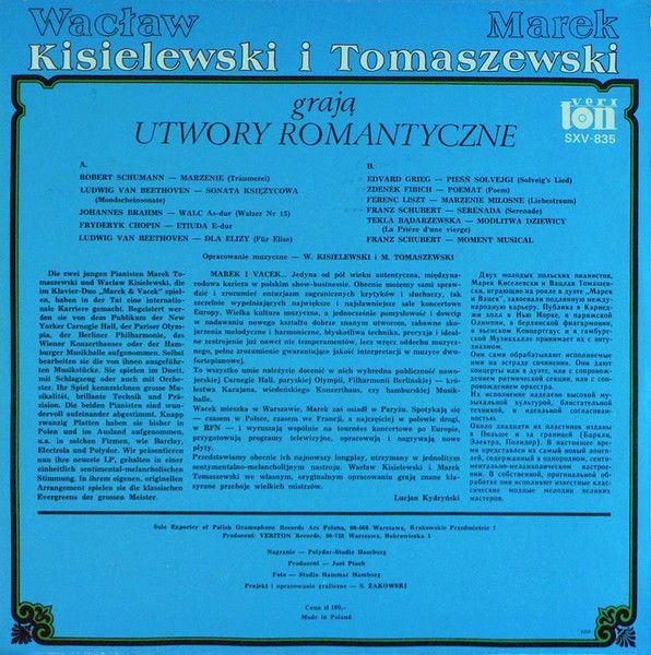 Платівка Marek I Vacek – Marek I Vacek Grają Utwory Romantyczne | Марек і Вацек