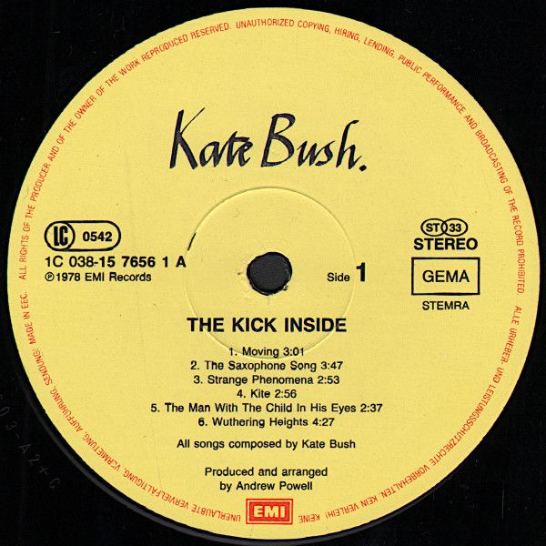 Платівка Kate Bush – The Kick Inside | Кетрін Буш