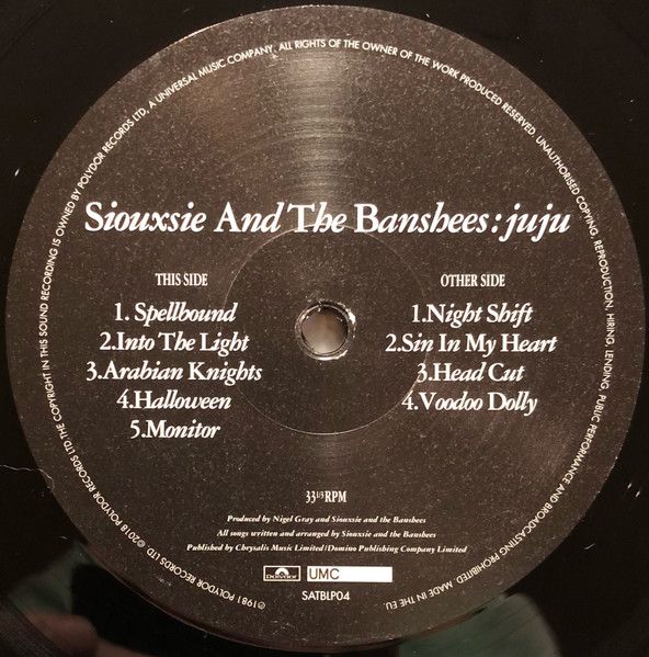 Платівка Siouxsie And The Banshees – Juju |Сусі та Банші-Джуджу