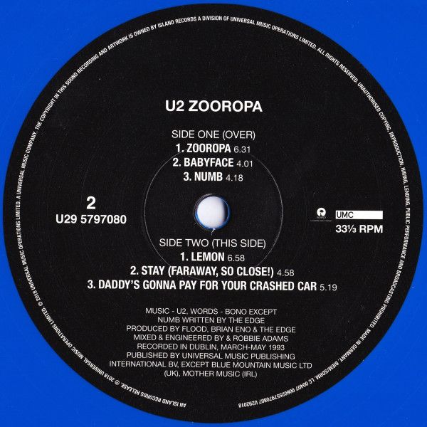 Платівка U2 – Zooropa|U2-Зооропа(2xLP)
