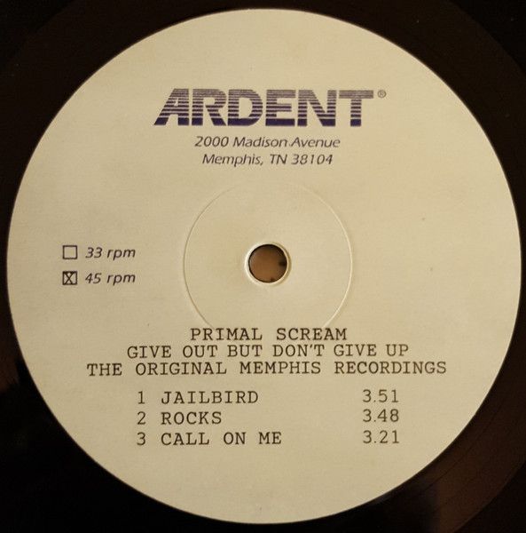 Платівка Primal Scream – Give Out But Don't Give Up (The Original Memphis Recordings)|Первісний крик-Віддавати, але не здаватися(2xLP)