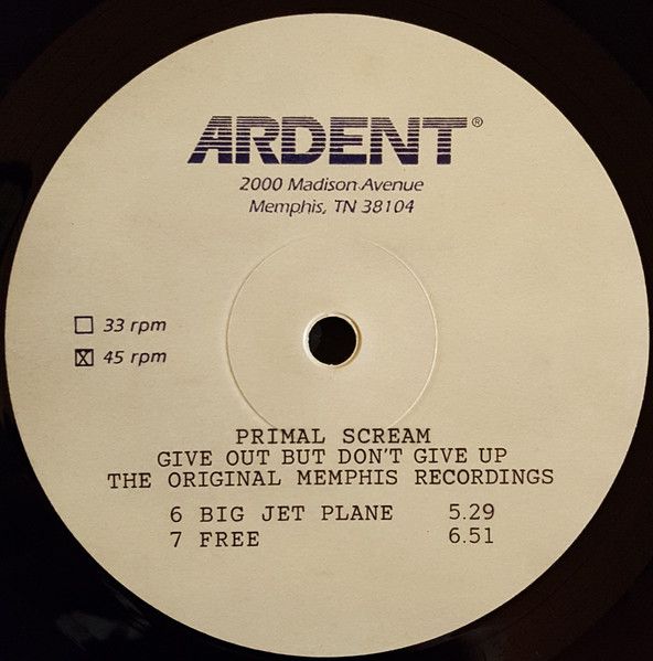 Платівка Primal Scream – Give Out But Don't Give Up (The Original Memphis Recordings)|Первісний крик-Віддавати, але не здаватися(2xLP)