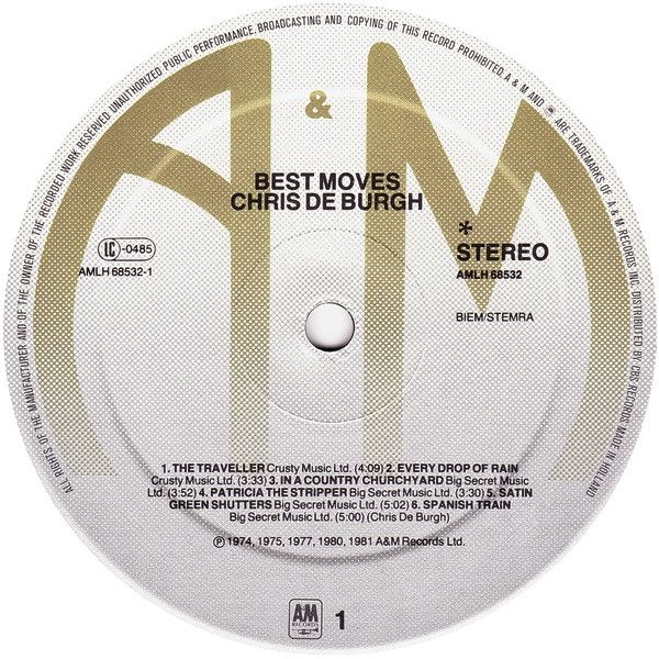 Платівка CHRIS DE BURGH - Best Moves  | Кріс де Бург