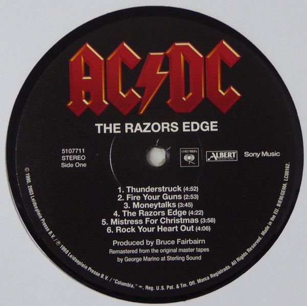 Платівка AC/DC - The Razors Edge|ЕЙСІ/ДІСІ-Лезо бритви