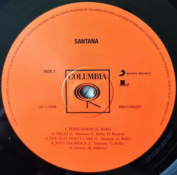 Платівка Santana – Santana|Сантана