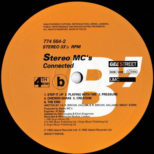 Платівка Stereo MC's – Connected|Стерео МС-Підключено