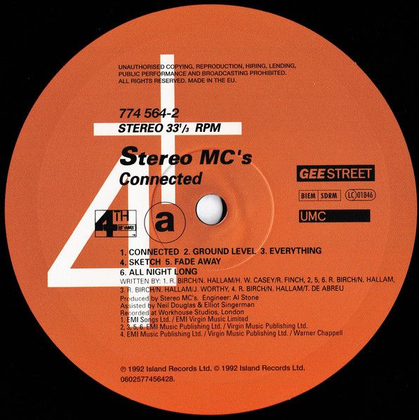 Платівка Stereo MC's – Connected|Стерео МС-Підключено