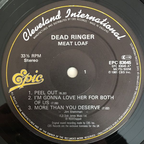 Платівка Meat Loaf – Dead Ringer | Міт Лоуф