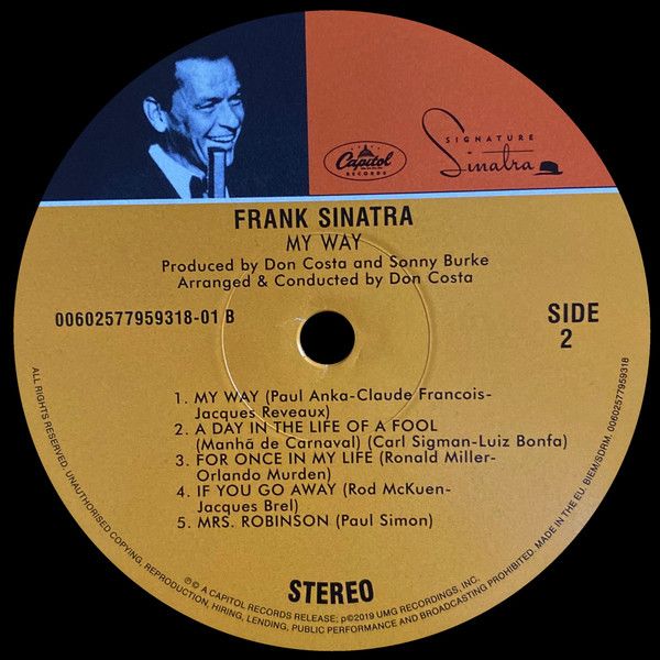 Платівка Frank Sinatra – My Way|Френк Сінатра-Мій шлях