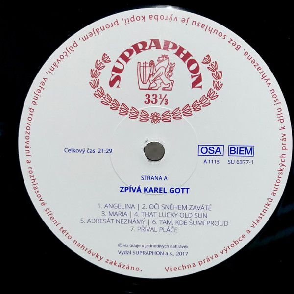 Платівка Karel Gott – Zpívá Karel Gott|Карел Готт