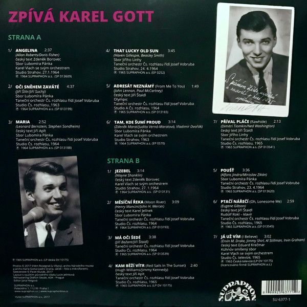 Платівка Karel Gott – Zpívá Karel Gott|Карел Готт