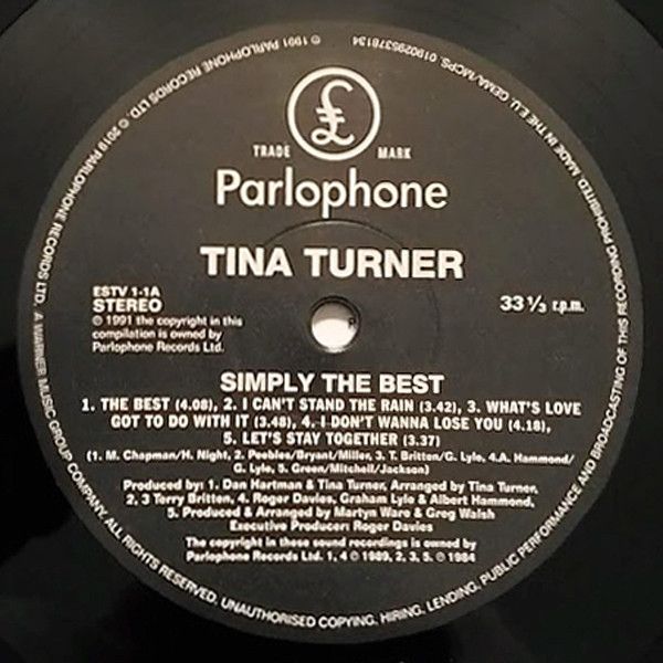 Платівка Tina Turner – Simply The Best|Тінa Тернер