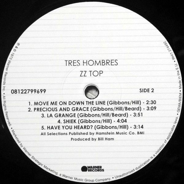 Платівка ZZ Top – Tres Hombres|ZZ Top-Tроє чоловіків