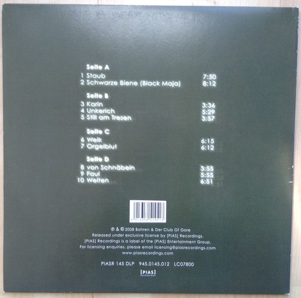 Платівка Bohren & Der Club Of Gore – Dolores|Дріль і Клуб Гора(2xLP)