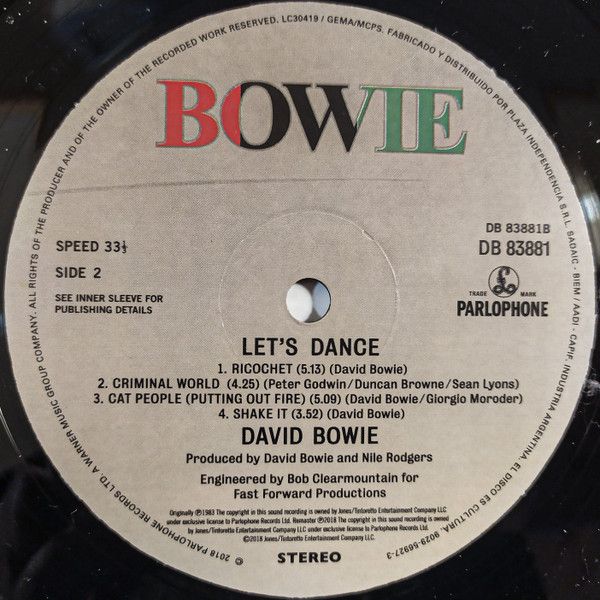 Платівка David Bowie – Let's Dance | Девід Боуї